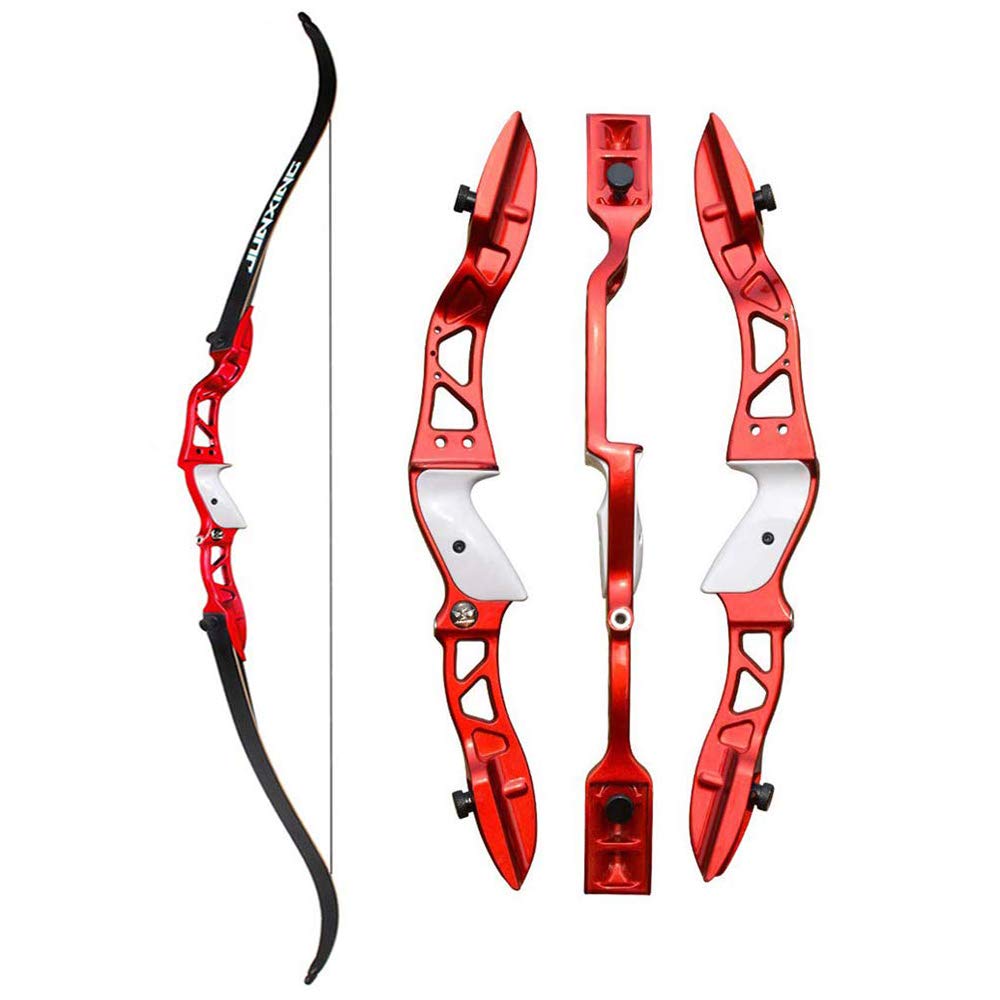 66" Arc Recourbé de Takedown et Kit tir à l'arc pour Adultes 24-36 lbs Riser en Alliage d'aluminium avec des flèches en Carbone Chasse Longbow Set