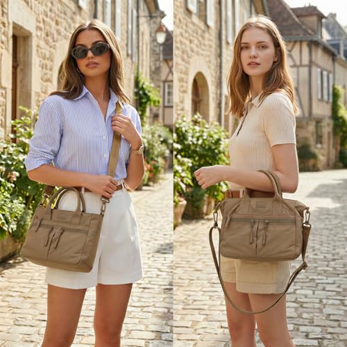 Image of Lee Small Crossbody Bag for Women Nylon Tote Bag with Multiple Pockets