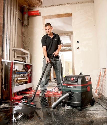 Foto von metabo Allessauger ASR 25 L SC (602024000) Karton; mit elektromagnetischer Abrüttlung, Luftleistung max.: 4380 l/min, Unterdruck: 248 hPa (mbar), Filterfläche: 8600 cm², Schwarz