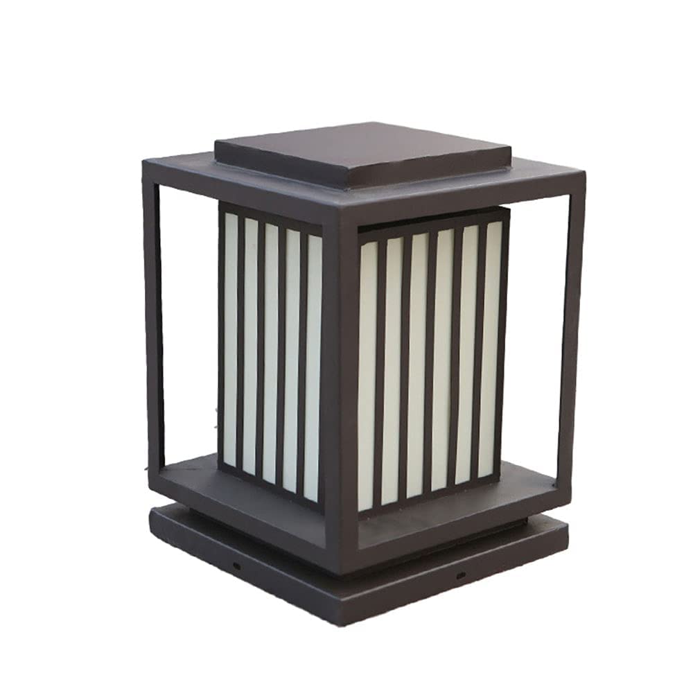 QQMMDD Post Light, Waterproof LED Column Head Light Outdoor Post Lamps Pier Mount Vintage Post Lamp Courtyard Fence Column Lamp For Lawn Lamp Street Light Post Cap Light