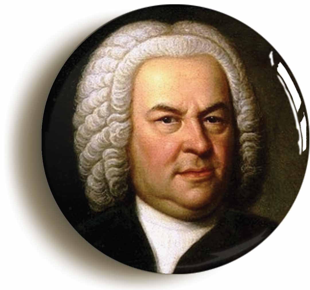 JS Bach Fridge Magnet (Circular 2inch / 50mm Diameter)