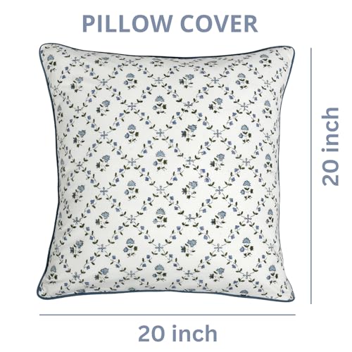 Ridhi-Powder-Blue-Block-Print-Preppy-Grandmillennial-Pillow-Cover-Set-of-2-20-x-20-Throw-Pillow-for-Home-White-Floral-Pillow-Cover-Grandmillennial-Home-Decor-Thanksgiving Ridhi Powder Blue Block Print Preppy Grandmillennial Pillow Cover Set of 2 20 x 20 Throw Pillow for Home White Floral Pillow Cover Grandmillennial Home Decor Thanksgiving