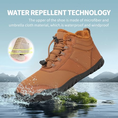 Winter Hike Barefoot Boots,Warm Zero Drop Snow Boot Slip On Barefoot Footwear - Minimalist Warm zero Drop, Non-Slip Snow Boots, Wide Fit Barefoot Boots for Women & Men2