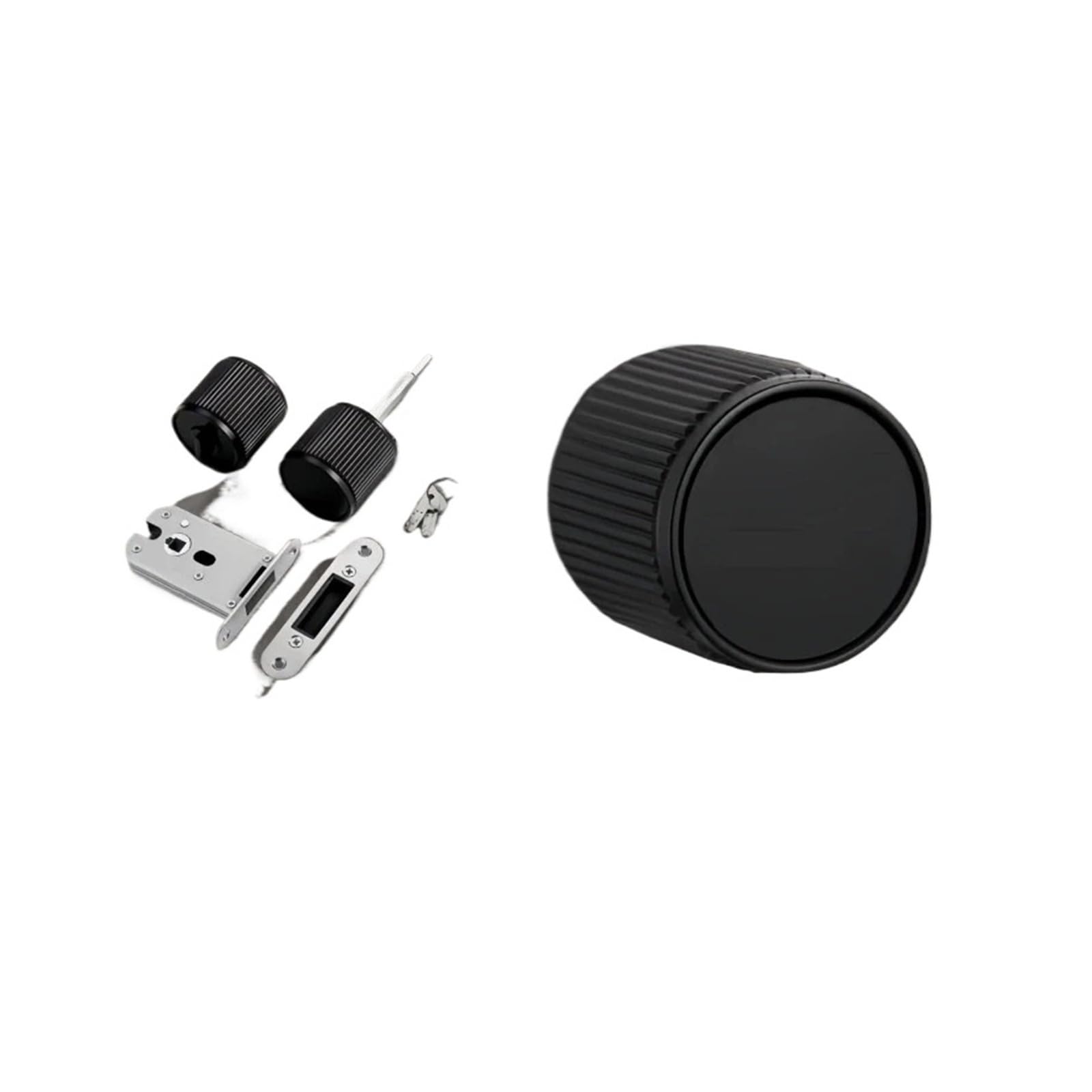 SJLOYNWQ Ball Magnetic Door Lock Indoor Key Handle Silent(Black+White)