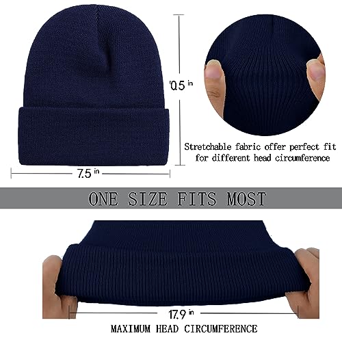 Image of ZOORON 1&2 Pack Beanie for Men Women Slouchy Beanie Hats Winter Knit Caps Soft Ski Hat Unisex
