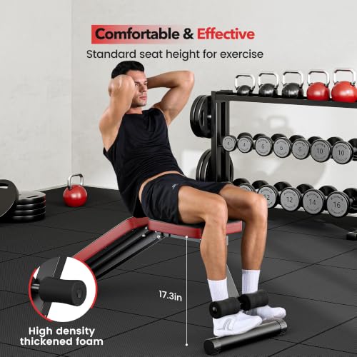 Image of NICEPEOPLE Adjustable Weight Bench for Home Gym, 660LBS Capacity Workout Bench with 8 Backrests for Chest Shoulders Arms, Compact and Foldable Strength Bench for Small Space Apartment Room