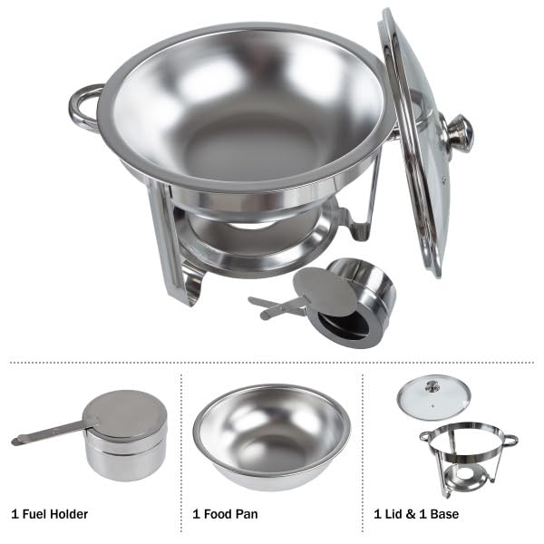 Great Northern Popcorn Company 83-DT6120 Chafing Dish, Edelstahl, Silver