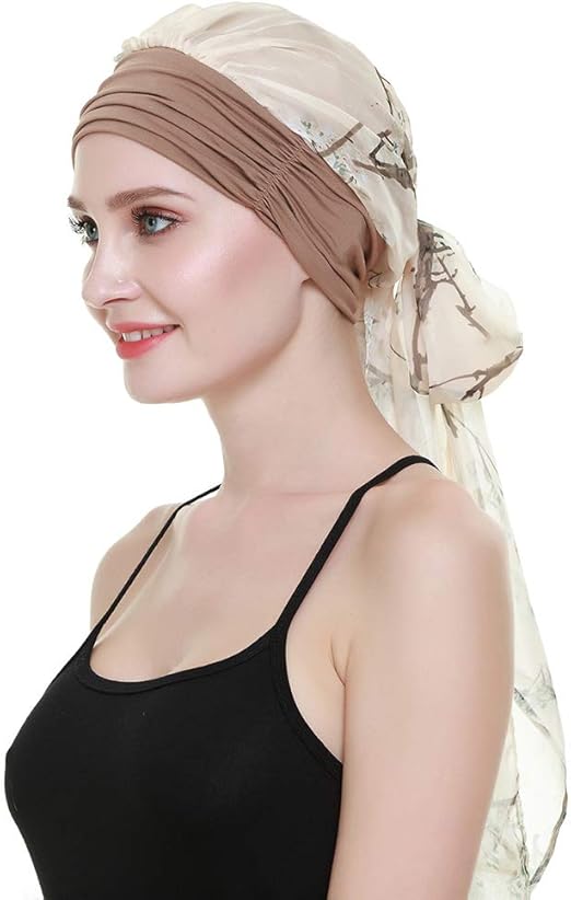 Chemo Headwear Turbans for Women Long Hair Head Scarf Headwraps Cancer Hats