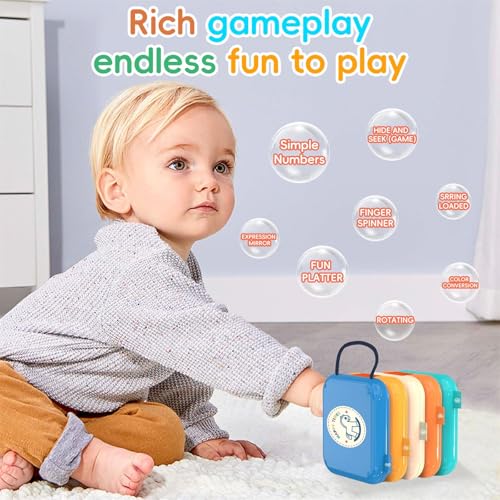 Image of Busy Board for 1 2 3 Year Old - Montessori Travel Toy with Fine Motor Activities, Busy Cube Sensory Learning for Toddlers 1-3 - Perfect Baby Boy Girl Gift & Airplane Car Activity