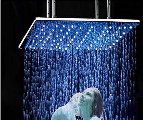 Pomme de douche LED en acier inoxydable Gowe Luxe carré pour un design de salle de bain moderne