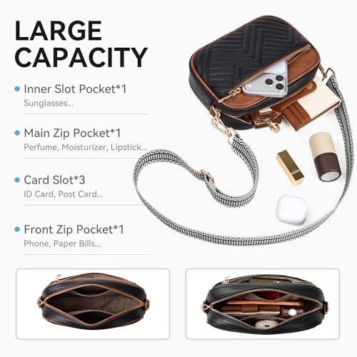 BOSTANTEN Quilted Crossbody Bags Vegan Leather
