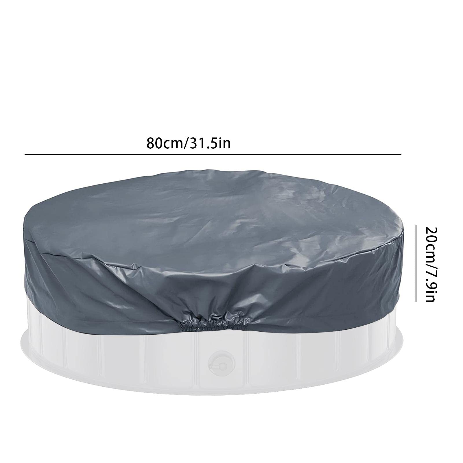Junhui Afdekhoes voor zwembad, zwembad, afdekzeil, rond, opvouwbare afdekking voor hondenzwembad, outdoor, waterdicht, stofbescherming, zwembadhoes, 120 x 30 cm Junhui Afdekhoes voor zwembad, zwembad, afdekzeil, rond, opvouwbare afdekking voor hondenzwembad, outdoor, waterdicht, stofbescherming, zwembadhoes, 120 x 30 cm