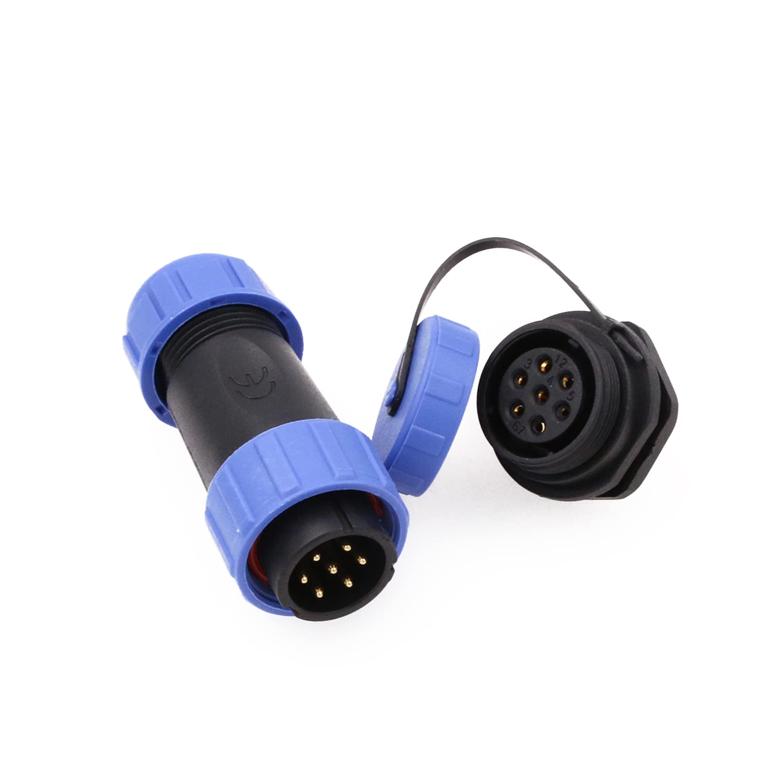 ZBLZGP HE21 7 Pin Connector 15A 8-12mm Cable IP68 Waterproof Connector Plug Male Socket Female Aviation Circular Industrial LED Lighting - Image 2