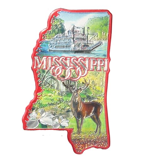 Imán decorativo premium Mississippi estado 2 pulgadas miniatura 1