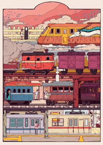 Studio Ghibli Spirited Away Train Poster - 12x18 Inches | 170 GSM Gloss Finish | High Resolution Poster DecorA2583