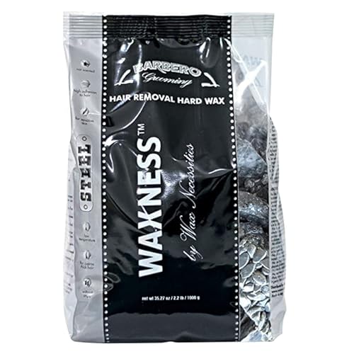 Wax Necessities Barbero Grooming Men Stripless Waxing Kit With Big 2.2 Pound Wax Bag #TOP2