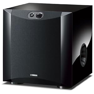 Yamaha NS-SW200 Front Firing-Subwoofer mit patentiertem Twisted Flare Port Bassreflexrohr klavierlack schwarz