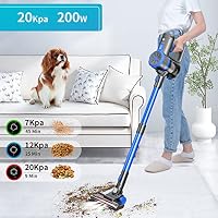 EIOEIR Cordless Stick Vacuum Cleaner, 45 Minutes Run-Time, 4 in 1 Lightweight Stick Vacuum 200W, 3 Power Modes, HEPA Filter for Hardwood Floors, Carpet, Pet Hair, Car (E20 Pro) — image 3