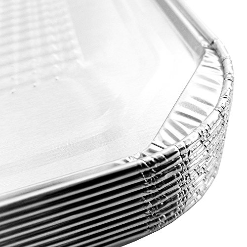 Pactogo Aluminum Foil Oven Liner Sheet Pan 20/Pk - 18" x 15" Disposable Sheets (Pack of 20) - Thumbnail 2