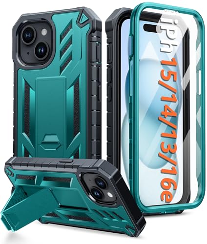Coque iPhone 15 rigide antichoc étui de protection vert 15,5 cm FNTCASE
