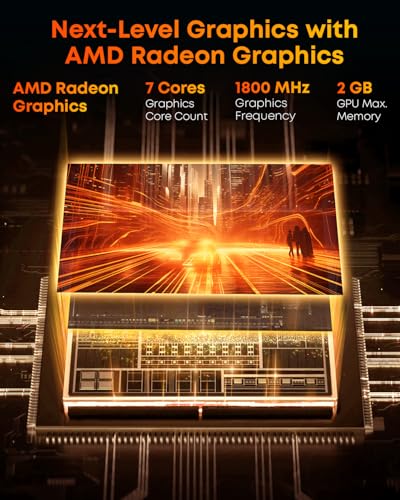 Image of CHUWI Gaming Laptop, AMD Ryzen 5 (Beat i7-1355U), 16GB RAM 512GB SSD, Win11 Pro Laptop with Office, 14 Inch IPS 2160 * 1440 Display, Backlit Keyboard, WiFi 6, BT 5.2, HDMI