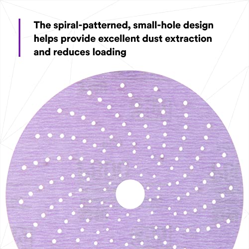 Image of 3M Cubitron II Hookit Clean Sanding Abrasive Disc 31487, 6 in, 800+ Grade, Pack of 50 Discs, Virtually Dust-Free, High Performance, Long Lasting, Multi-Hole Pattern, for Automotive Sanding