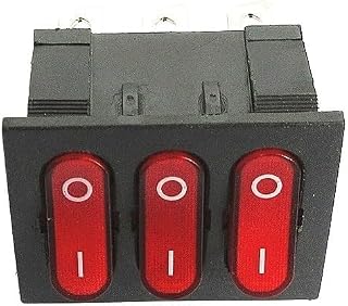 Switch power switch 3 in 1 Sanlian band 2 and 9 feet red with lamp 3 league form combination ZCKHNQOP