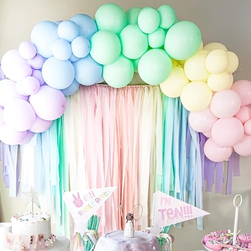 Image of Voircoloria Pastel Balloons, 66pack 12inch Macaron Latex Party Balloons for Graduation, Easter, Wedding, Birthday, Bridal Shower, Rainbow Party, Baby Shower, Anniversary Party Decorations