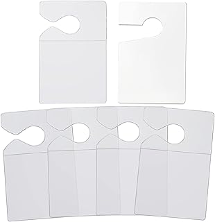 Clear Parking Permit Holder, Car Vertical Parking Lot Pass Rear View Mirror Hanger Vehicle Parking Pass Hang Tag Holder for Car Passes, Permits - 5PCS+1PCS Hang Tag