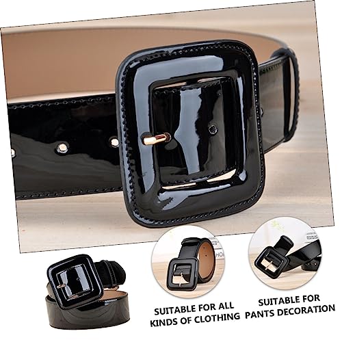 1pc Belt for Women Adjustable European Style Wide Patent Leather Waist Belt Durable Pu Real Leather for Dresses and Trousers Great Present Idea3