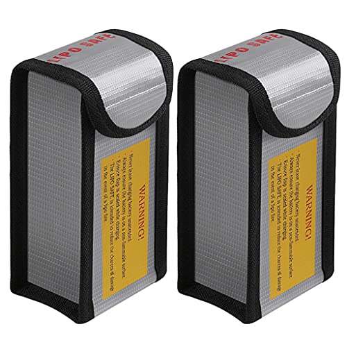 2 Pieces/set Bag Fireproof Battery Safe For Case Explosionproof Storage Guard Safe For Charging & Storage