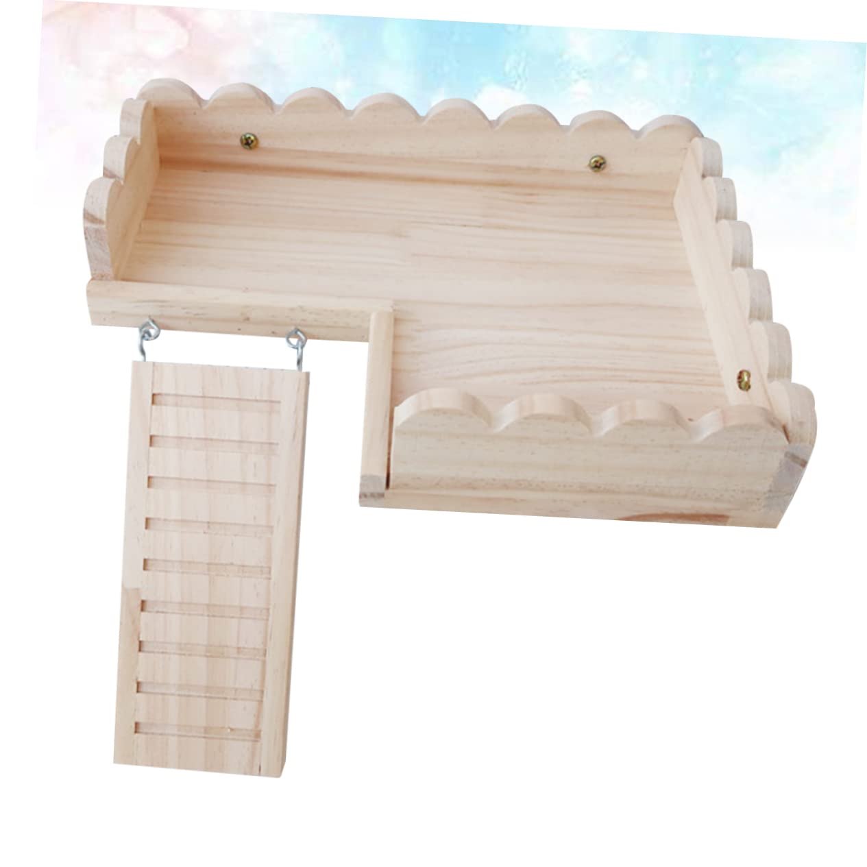 ibasenice Piattaforma in Legno per Criceti Accessorio Gabbia Facile Installazione e Conservazione per Roditori