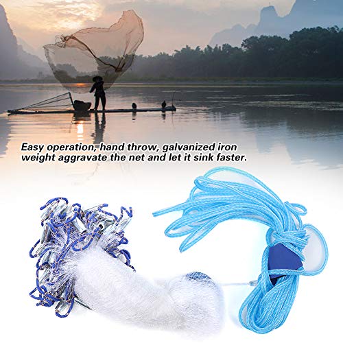 Logozoee 2.4M/3M Rete da Pesca a Mano in Nylon