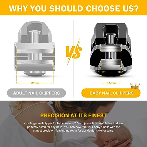 image for BEZOX Safe Baby Nail Clippers, Small Jaw Kids Nail Clipper Trimmers fo