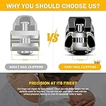 BEZOX Safe Baby Nail Clippers, Small Jaw Kids Nail Clipper Trimmers for Infants, Child and Toddlers, Precision Nail Grooming Tool for Tiny Fingers and Toes - Black - Image 4