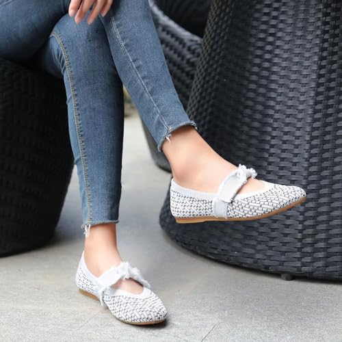 Women Mary Jane Flats Shoes Adjustable Strap Comfortable Office Dress Walking Shoes with Arch Support4