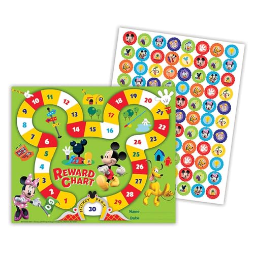 Image of Eureka Disney Mickey Mouse Clubhouse Mini Student Sticker Reward Charts for School or Home, 5" x 6", 36 Charts and 700 Stickers