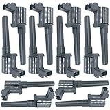 Set of 12 Ignition Coil Pack For Aston Martin DB9 Rapide S CE Vanquish Virage Zagato Vantage Volante AMR Vulcan Lagonda Taraf AM11 AM16 AM29 AM4R9 V12 6.0L 2010- OEM 8G43-12A366-AA 4G43-12A366-AA (12)