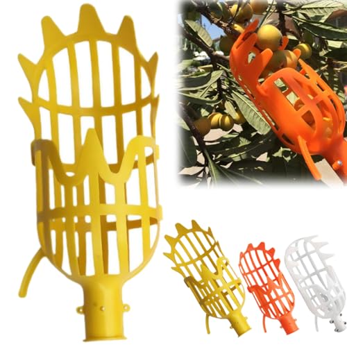 Raccoglitore per mirtilli, leggero, ad alta capacità, per frutta alta, facile da usare senza arrampicarsi, riduce l'affaticamento, ideale per pere, arance, limoni, kiwi e altro (asta non inclusa)