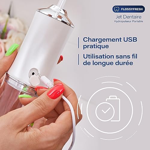 Hydropulseur dentaire sans fil irrigateur oral rechargeable 3 modes - 4