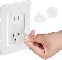 Vista 2 de Vmaisi 38 fundas transparentes para tomacorrientes a prueba de bebés, protector de enchufe de seguridad eléctrica a prueba de niños