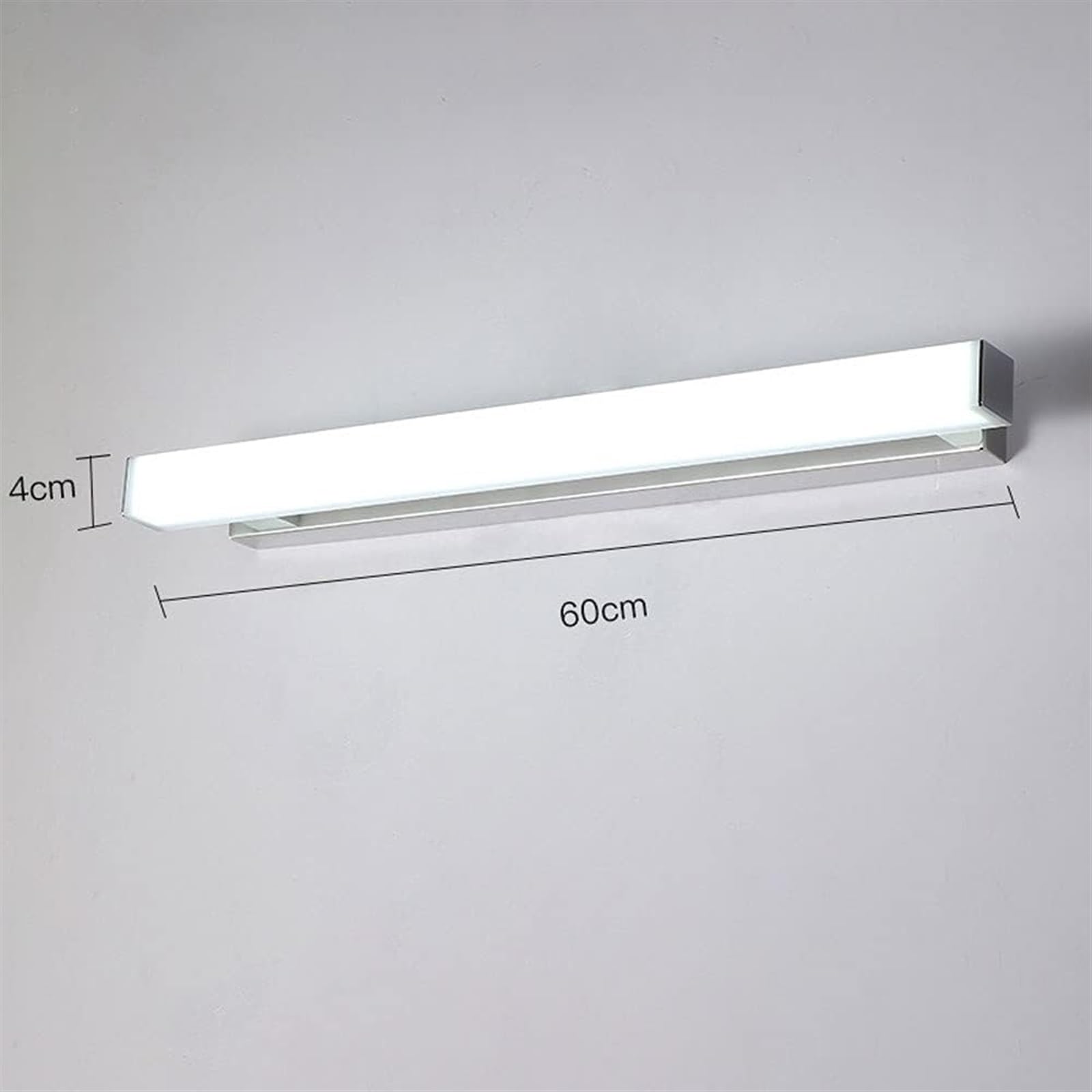 Lámparas de Pared Modernas Lámpara de Tocador Lámpara de Espejo de Baño Marco Cromado Aplique de Pared para Maquillaje Lámparas Frontales para Tocador Espejo de Armario Dormitorio