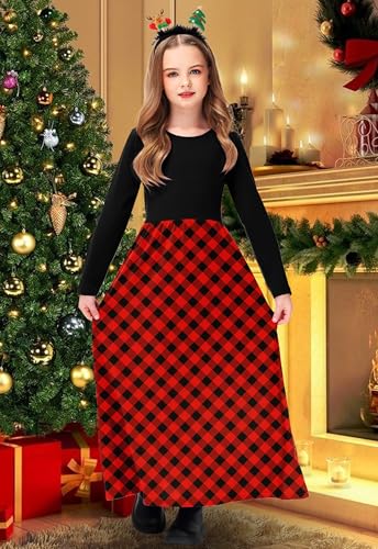 Image of Deerose Girls Maxi Dress Short Sleeve Casual Long Dresses with Pockets 5-14 Years