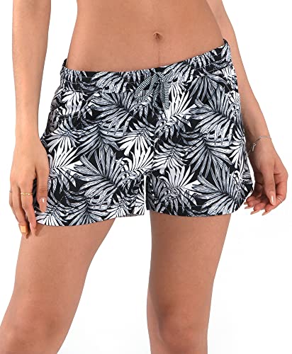 Image of Womens Swim Shorts UPF50+ Board Shorts Quick Dry Beach Shorts Drawstring Sports Summer Bottom