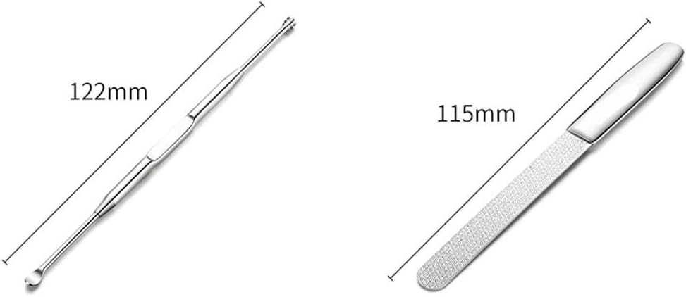 Stainless Steel Nail Cutter Kit Travel Clippers Silver Set Eyebrow Scissors Ear Choose Nail Clippers Makeup Tool (7 Pieces) Manicure Pedicure Set