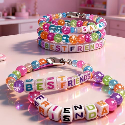 Kit Miçanga Infantil para Montar Pulseiras e Colares, Cores Sortidas, Pop Trend, Miçangas Variadas para Bijuteria DIY