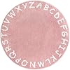 Amazon.com: Lahome ABC Alphabet Kids Round Rug - 4' Diameter Pink ...