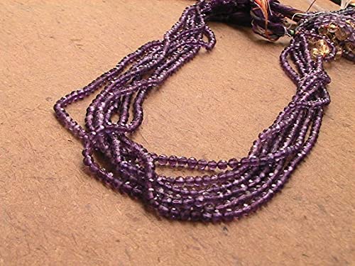 Améthyste pourpre facettée en perles rondes de 2 à 4 mm pour création de bijoux DIY