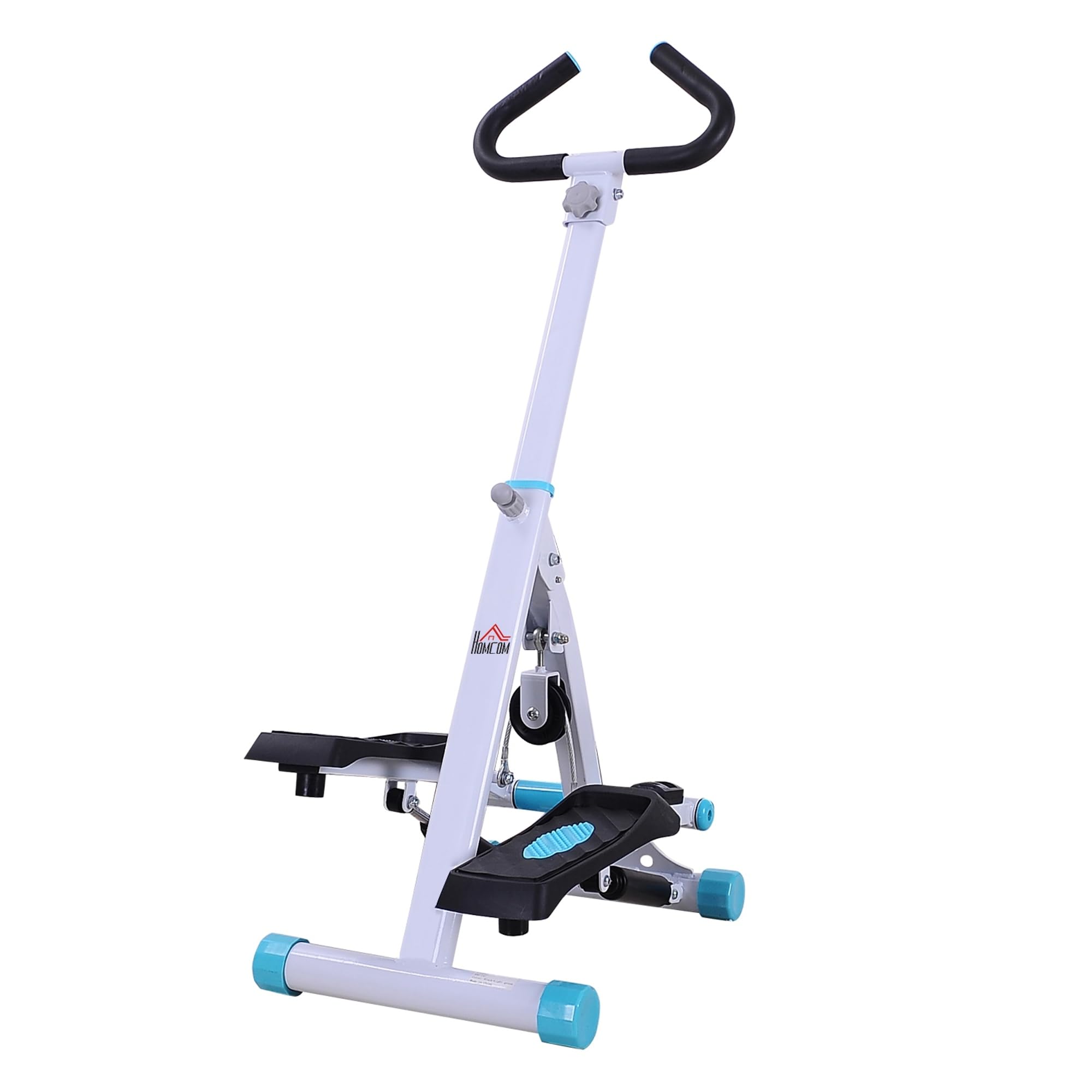 HOMCOM Stepper con asa empuñadura máquina Fitness para hogar, Blanco
