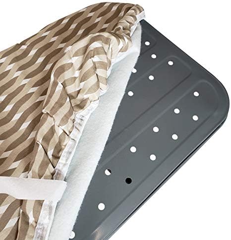 HOMZ 1915078 Premium Standard Width Ironing Board Cover and Pad, Taupe/Brown/White Pattern — view 3